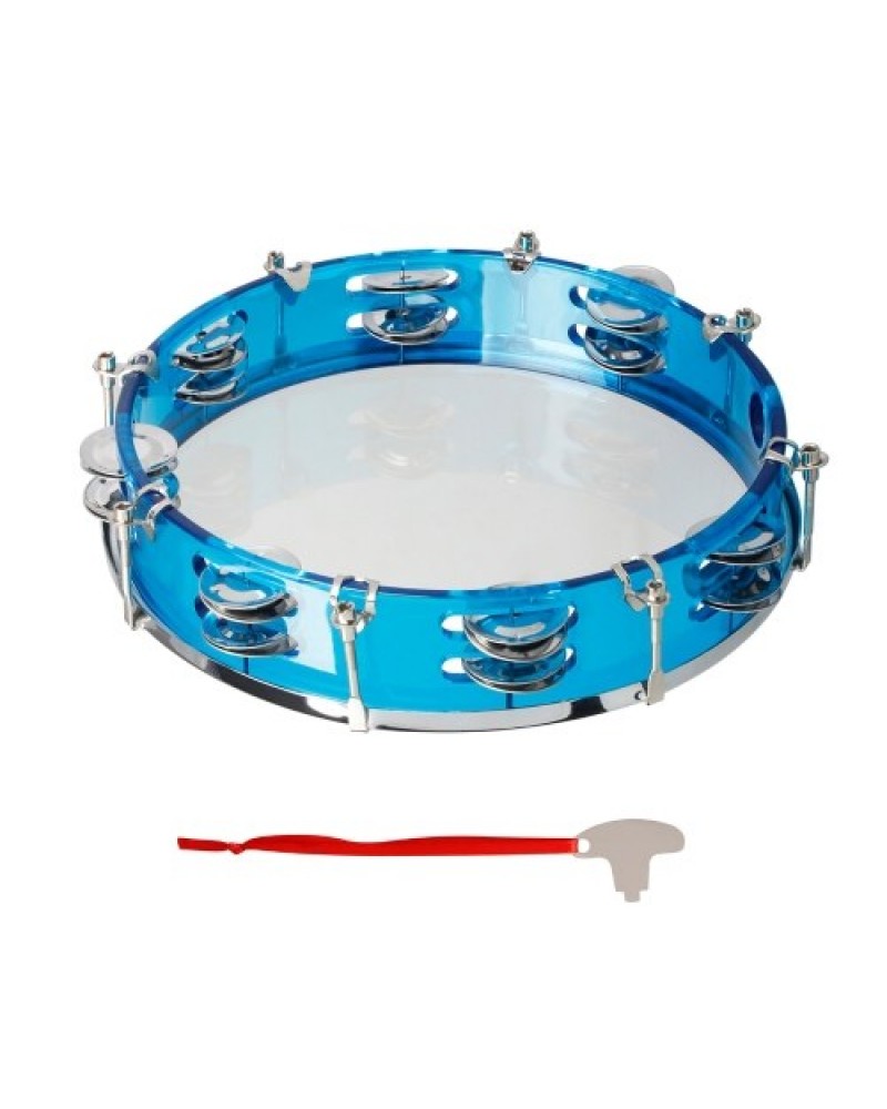10 Inch Hand Held Tambourine Double Row Tambourine Drum Set Percussion Instrument